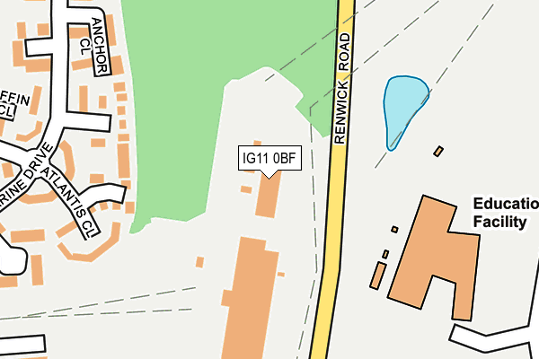IG11 0BF map - OS OpenMap – Local (Ordnance Survey)