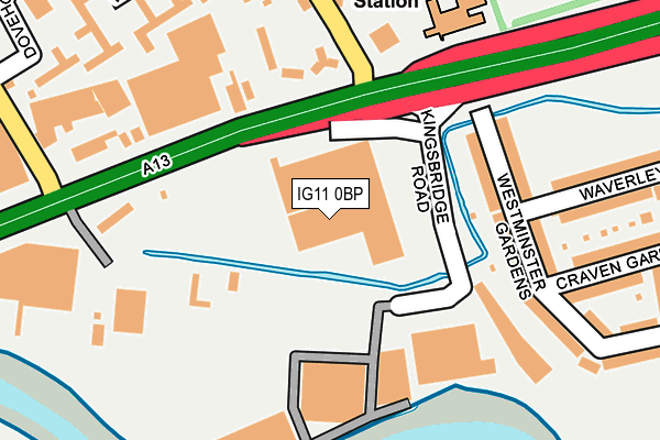 IG11 0BP map - OS OpenMap – Local (Ordnance Survey)
