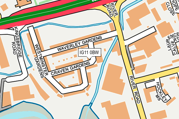 IG11 0BW map - OS OpenMap – Local (Ordnance Survey)