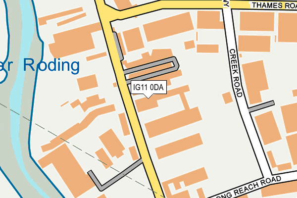 IG11 0DA map - OS OpenMap – Local (Ordnance Survey)
