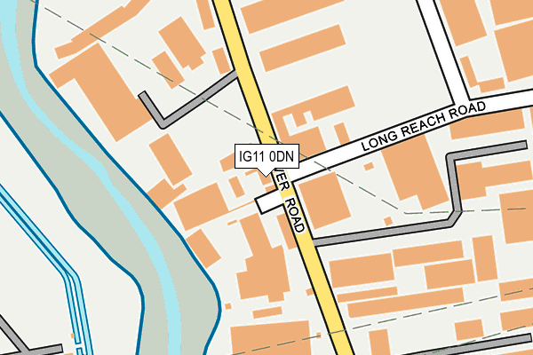 IG11 0DN map - OS OpenMap – Local (Ordnance Survey)