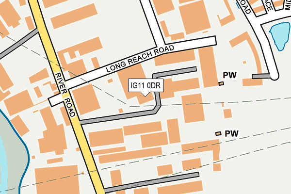 IG11 0DR map - OS OpenMap – Local (Ordnance Survey)