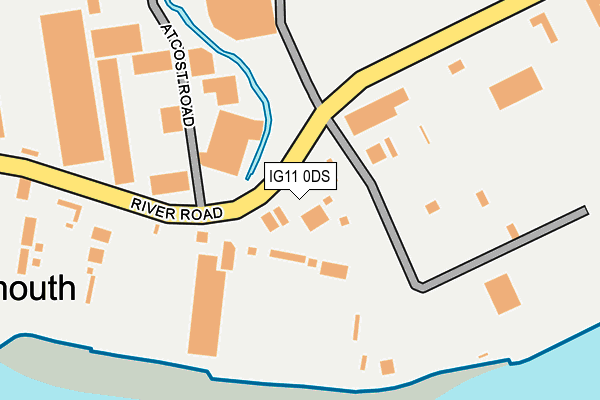 IG11 0DS map - OS OpenMap – Local (Ordnance Survey)