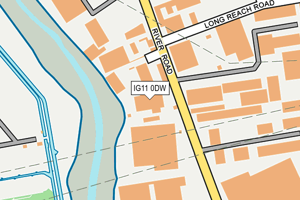 IG11 0DW map - OS OpenMap – Local (Ordnance Survey)