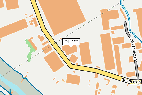 IG11 0EG map - OS OpenMap – Local (Ordnance Survey)