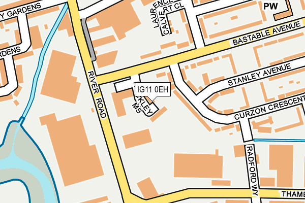 IG11 0EH map - OS OpenMap – Local (Ordnance Survey)