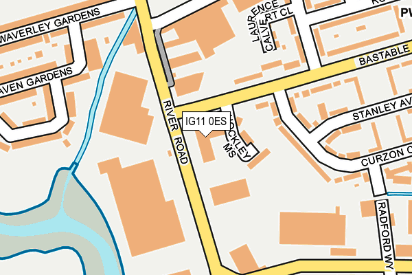 IG11 0ES map - OS OpenMap – Local (Ordnance Survey)