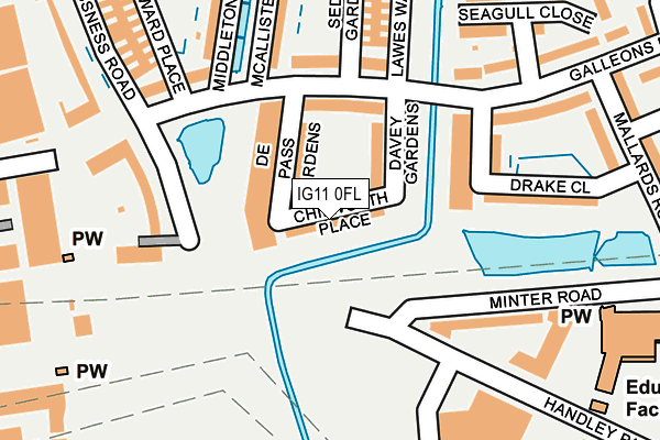 IG11 0FL map - OS OpenMap – Local (Ordnance Survey)