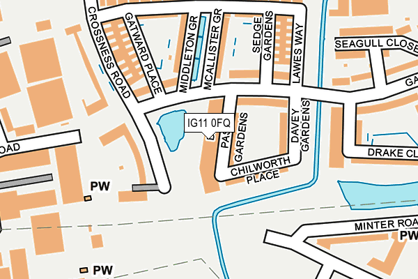 IG11 0FQ map - OS OpenMap – Local (Ordnance Survey)