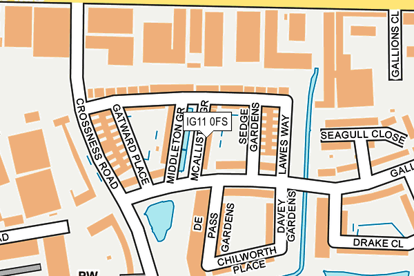 IG11 0FS map - OS OpenMap – Local (Ordnance Survey)