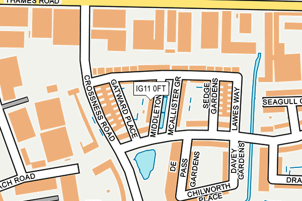IG11 0FT map - OS OpenMap – Local (Ordnance Survey)