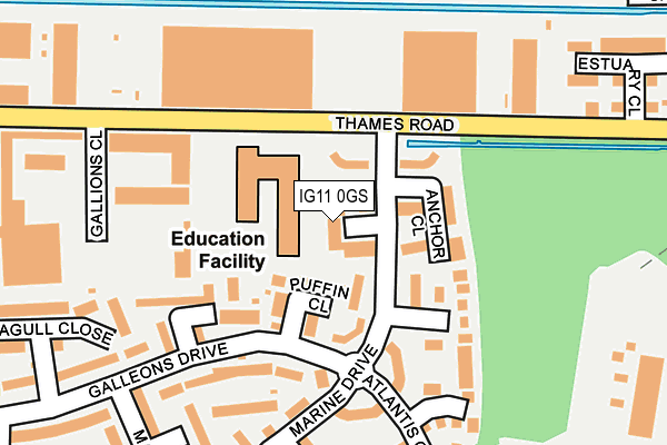 IG11 0GS map - OS OpenMap – Local (Ordnance Survey)