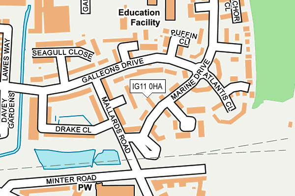 IG11 0HA map - OS OpenMap – Local (Ordnance Survey)