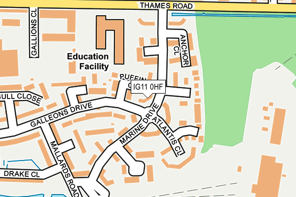 IG11 0HF map - OS OpenMap – Local (Ordnance Survey)
