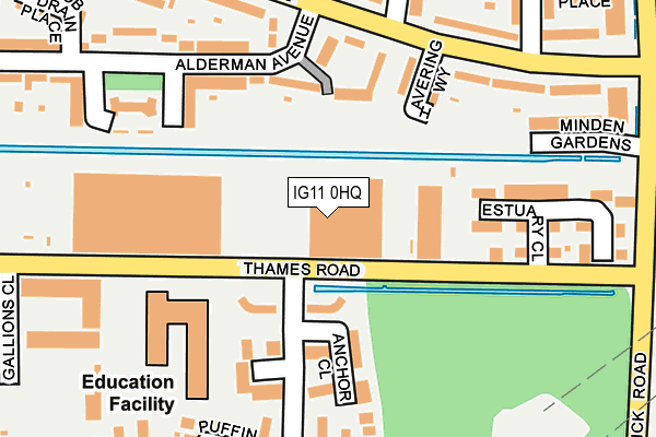 IG11 0HQ map - OS OpenMap – Local (Ordnance Survey)
