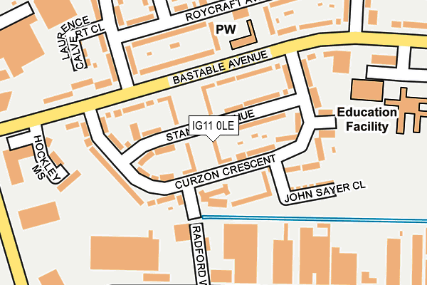 IG11 0LE map - OS OpenMap – Local (Ordnance Survey)
