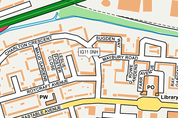 IG11 0NH map - OS OpenMap – Local (Ordnance Survey)