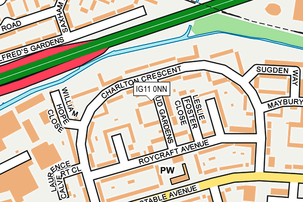 IG11 0NN map - OS OpenMap – Local (Ordnance Survey)