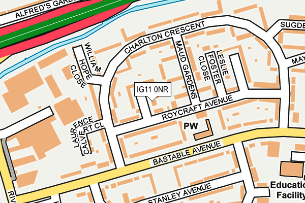 IG11 0NR map - OS OpenMap – Local (Ordnance Survey)
