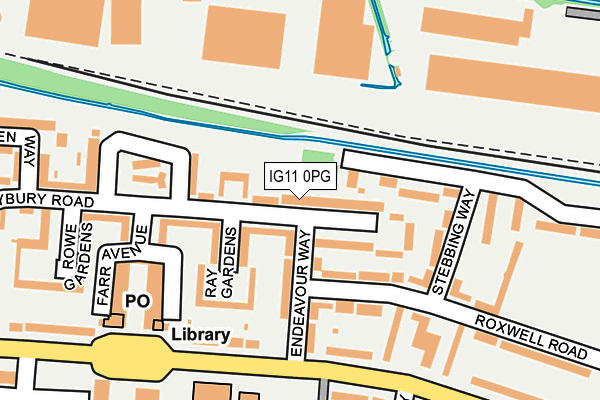 IG11 0PG map - OS OpenMap – Local (Ordnance Survey)