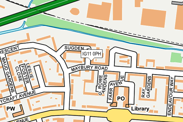 IG11 0PH map - OS OpenMap – Local (Ordnance Survey)