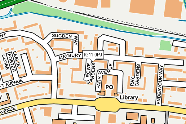 IG11 0PJ map - OS OpenMap – Local (Ordnance Survey)