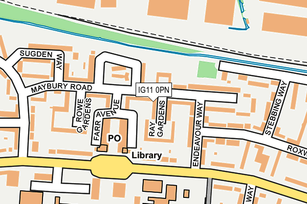 IG11 0PN map - OS OpenMap – Local (Ordnance Survey)