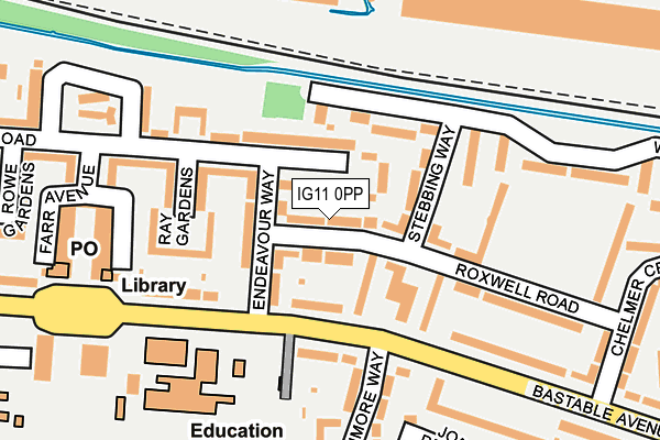 IG11 0PP map - OS OpenMap – Local (Ordnance Survey)