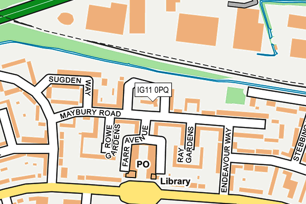 IG11 0PQ map - OS OpenMap – Local (Ordnance Survey)