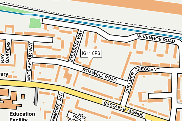 IG11 0PS map - OS OpenMap – Local (Ordnance Survey)