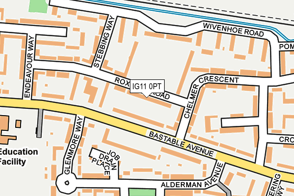 IG11 0PT map - OS OpenMap – Local (Ordnance Survey)