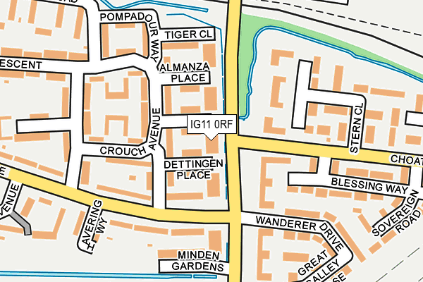 IG11 0RF map - OS OpenMap – Local (Ordnance Survey)