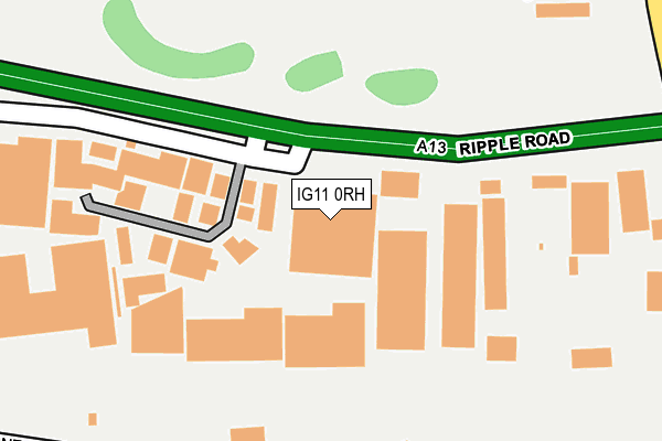 IG11 0RH map - OS OpenMap – Local (Ordnance Survey)
