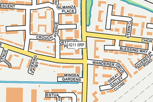 IG11 0RP map - OS OpenMap – Local (Ordnance Survey)