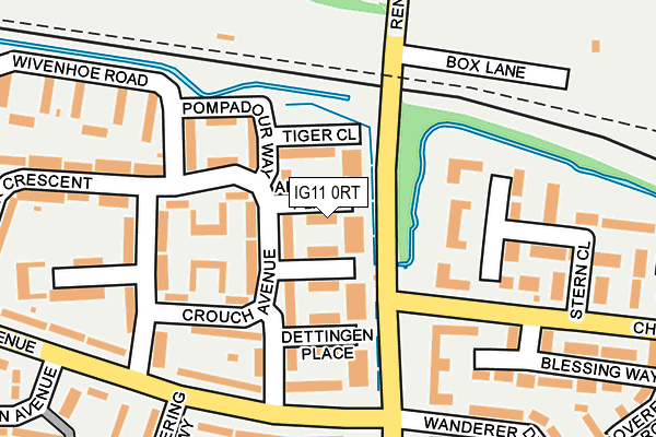 IG11 0RT map - OS OpenMap – Local (Ordnance Survey)