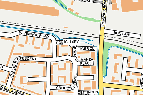 IG11 0RY map - OS OpenMap – Local (Ordnance Survey)