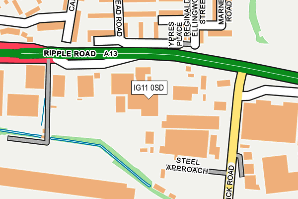 IG11 0SD map - OS OpenMap – Local (Ordnance Survey)
