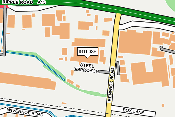 IG11 0SH map - OS OpenMap – Local (Ordnance Survey)