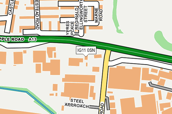 IG11 0SN map - OS OpenMap – Local (Ordnance Survey)