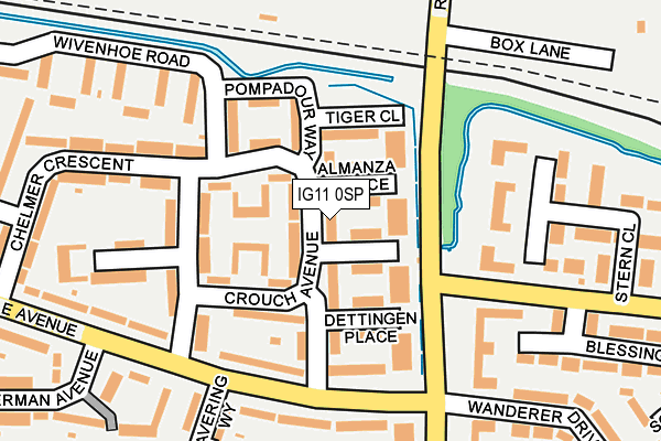 IG11 0SP map - OS OpenMap – Local (Ordnance Survey)