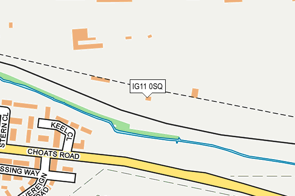 IG11 0SQ map - OS OpenMap – Local (Ordnance Survey)