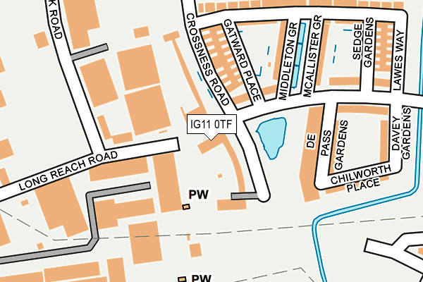 IG11 0TF map - OS OpenMap – Local (Ordnance Survey)