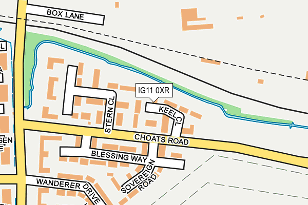 IG11 0XR map - OS OpenMap – Local (Ordnance Survey)