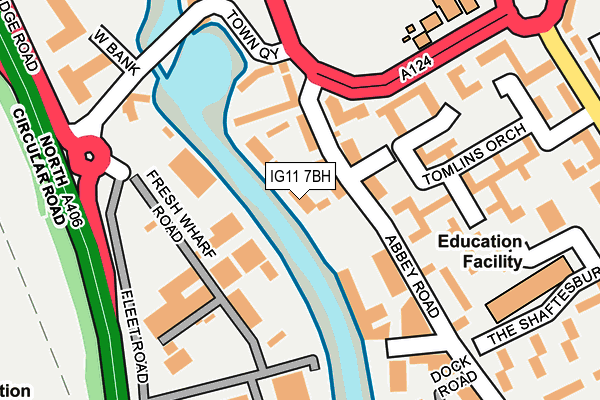 IG11 7BH map - OS OpenMap – Local (Ordnance Survey)