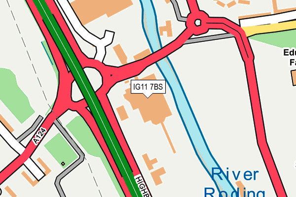 IG11 7BS map - OS OpenMap – Local (Ordnance Survey)