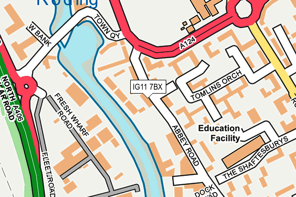 IG11 7BX map - OS OpenMap – Local (Ordnance Survey)