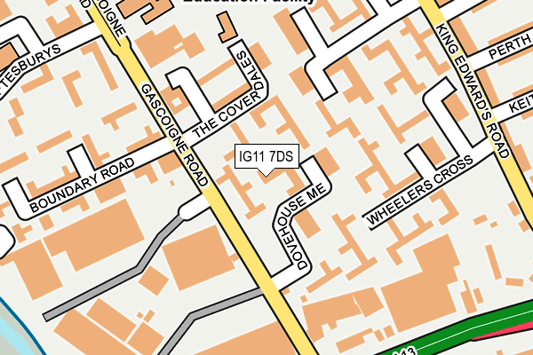IG11 7DS map - OS OpenMap – Local (Ordnance Survey)