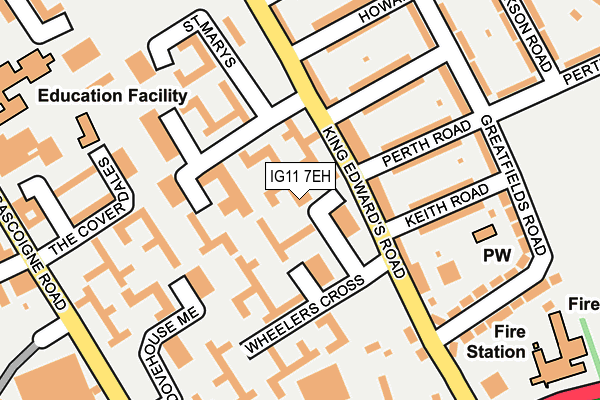 IG11 7EH map - OS OpenMap – Local (Ordnance Survey)