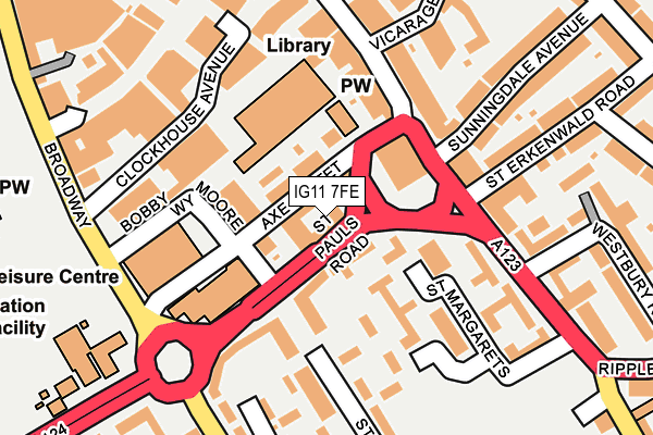 IG11 7FE map - OS OpenMap – Local (Ordnance Survey)