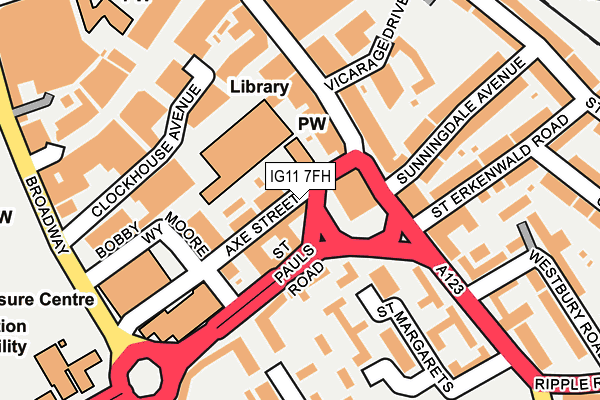 IG11 7FH map - OS OpenMap – Local (Ordnance Survey)